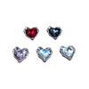 Accesorios de joyería sencillos con forma de corazón de diamantes de cristal y aleación que combinan con todo, accesorios para el cabello DIY, fundas para teléfono móvil, accesorios para zapatos con agujeros
