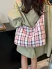 Bolso de axila de moda para mujer 2026 Verano Nuevo Gran capacidad Bloque de color Cuadros Bolso de mano Elegante Bolso de hombro para el trabajo