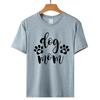 Camiseta Dia das Mães Feminina Tamanho Europeu MOM Manga Curta Presente Dia das Mães Camiseta Dia das Mães Comércio Exterior Feminina Estampa de Caveira Manga Curta
