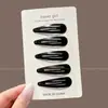 Pinza para el Cabello Negra en Forma de Gota Pinza Lateral Pinza Lateral para Flequillo de Mujer Pasador Parte Posterior de la Cabeza Pinza Recta Invisible Sin Costuras para Cabello Suelto Accesorios para el Cabello