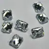 Pedra preciosa facetada retangular de zircônia corte princesa material tailandês zircônia cúbica 7A pedra solta qualidade de inspeção com lupa