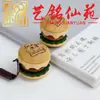 Colgante de madera maciza de plátano, mangostán y berenjena para aliviar el estrés, llavero y accesorio de mano creativo estilo chino Yiming Xianyuan para parejas