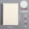 Cuaderno de espiral línea horizontal cuadrícula puntos matriz en blanco pequeño fresco bloc de notas transparente estudiante simple pp cuaderno