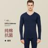 Roupa íntima térmica respirável antibacteriana de algodão puro masculina Camada base fina feminina Suéter 100% algodão Conjunto de Roupas e Calças para Outono e Inverno