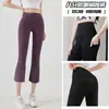 Calça de Yoga Flare de Cintura Alta com Bolsos Duplos, Controle da Barriga, Emagrecimento, Levanta Bumbum, Respirável Calça Barbie para Mulheres