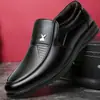 Zapatos de Cuero Transfronterizos, Moda Coreana Elegante para Negocios Formales, Zapatos Casuales Transpirables, Regalo del Día del Padre, Zapatos sin Cordones para Hombre, Casual de Negocios