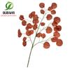 Dongguan planta verde artificial Árbol grande rama plana Hoja Naranja Hoja de Arce Higuera Francesa hoja de té hoja de plástico