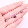 Gaibi Aretes de tuerca con forma de corazón transfronterizos europeos y americanos, aretes de tuerca de acero inoxidable 1.6*38, joyería para piercing corporal