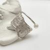 Anillo de Textura Geométrica para Mujer, Sencillo y Lujoso, de Doble Capa, de Nicho y de Moda, Tendencia de Anillo Abierto para Dedo Índice de Nuevo Estilo
