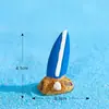 Decorações de paisagens em miniatura: prancha de surf, veleiro, conchas do mar, gaivotas, série de praia e litoral com tema oceânico, pequenos enfeites, feito à mão