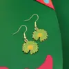 Pendientes de Aro con Margaritas Pequeñas de Moda Transfronteriza Europea y Americana, Pendientes Creativos Dulces de Girasol, Pendientes Sencillos y Versátiles de Venta Caliente