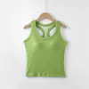 Nuevo Chaleco de Modal con Espalda Cruzada para Primavera y Verano con Almohadilla en el Pecho y Sujetador Integrado, Ropa Interior de Punto Ajustada como Capa Base para Mujer