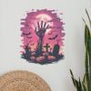 Nuevo MG-F 690000 Día Santo Dibujo Animado Cementerio Mano de Esqueleto Sala de Estar Dormitorio Fondo Pegatinas Decorativas Venta al por Mayor Autoadhesivas