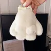Coelhinho, Mini Pingente Coelho Morto de Pelo de Coelho Rex, Bolsa de Pelo, Mochila Escolar Fofa de Pelúcia, Pingente para Chaveiro de Carro