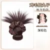 Peruca coque de pena com presilha de garra, coque naturalmente fofo, elástico de cabelo de alta qualidade com estampa de leopardo, peruca coque baixo