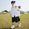Traje de camisa de verano para niño 2025 Nuevo Verano para niños Manga corta Delgada Mediana y Grande Verano para niños Guapo Moderno