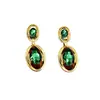 Pendientes de Cristal Esmeralda de Lujo Ligero con Agujas de Plata 925, Pendientes de Alta Gama y Elegantes para Mujer, Diseño de Nicho, Sencillos y Elegantes