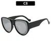 Moda Europea y Americana Gafas de Sol Oversize Unisex Protección Solar para Exteriores Personalidad Gafas de Sol Hip Hop Gafas de Sol Tipo Aviador