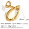 Anillos con un Toque de Lujo de Nicho, Empaque de Joyería Estilo Ins de Lujo Ligero, Joyería Geométrica de Diseño Abierto para Mujer, Venta al por Mayor Transfronteriza de Verano