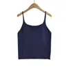 Nuevo Estilo Top de Punto Versátil sin Mangas con Cuello en V que se Puede Usar por Fuera, Camisola Interior Holgada Bm para Mujer
