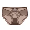 Nuevas Bragas Sexy de Encaje Francés para Mujer con Entrepierna Antibacteriana de Algodón Puro Cintura Media Ligeras Transpirables Braguitas Triángulo Chica Puro Deseo