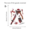 Pegatinas de Pared de Huellas de Manos y Pies Sangrientos de Terror de Halloween, Pegatinas Decorativas de Esqueleto Fantasma Murciélago Salpicaduras de Sangre, Pegatinas de Atmósfera de Casa Embrujada