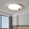 Luminária de Quarto 2026 Novo Modelo Moderna Minimalista Redonda de Alto Padrão Luminária de Estudo Estilo Creme Quente Luminária de Teto para Quarto Infantil