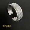 Estilo Étnico Bracelete de Prata Miao Antigo Pesado Esculpido Anel de Braço Moda Retrô Bracelete Aberto Características Étnicas Metabo
