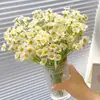 Flores Artificiais Margarida Camomila Decoração de Sala de Estar Flores para Mesa de Jantar Buquê Decorativo Enfeites Adereços para Fotos Mesa