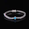 Estilo Ins Hip-Hop Europeo y Americano Trébol de Cuatro Hojas Circonita Cadena de Tenis Joyería Personalizada Personalizable Pulsera de Mujer de Gama Alta Accesorios