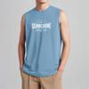 Camiseta sin mangas de algodón puro para hombre, chaleco deportivo de verano con estampado de letras, sudadera de baloncesto y fitness