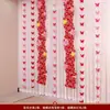 Set de Decoración de Habitación de Boda para el Dormitorio de la Novia y Cortinas para la Sala de Estar, Tira Larga para Casa Nueva con Palabras Felices Decoración, Guirnalda de Origami Corrugado para Boda
