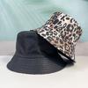 Comercio Exterior Transfronterizo Sombrero de Cubeta Doble Cara Estampado de Leopardo Retro Mostrando la Cara Sombrero de Pescador para Hombres Protección Solar al Aire Libre para Mujeres Parasol