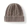 Gorro de lana trenzado de cachemira para mujer, cálido, elegante, versátil, engrosado, posparto, a prueba de frío, protector de orejas, turbante, envío transfronterizo