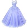 Vestido de Noche de Comercio Exterior Transfronterizo Azul 2026 Nuevo Elegante Vestido de Desempeño Estudiantil para Mujer Estilo Largo para Solo de Ópera
