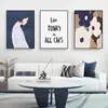 Estilo Nórdico Moderno Simple Pintura Decorativa de Personajes Pintura Colgante de Pared para Fondo de Sofá de Sala de Estar Triple Murales de Arte Abstracto