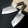 [Fabricante] cuchillo de cocina de acero inoxidable alas de pollo mango de madera patrón de martillo forjado cuchillo de cocina doméstico cuchillo especial para mujer cuchillo para rebanar