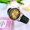 Reloj Mecánico Totalmente Automático Ogas Hollow Diamond Oficial para Mujer, Reloj Impermeable Luminoso Elegante y Sencillo