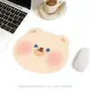 Protetor de Pulso Antiderrapante de Borracha com Formato Especial de Cabeça de Porco Fofa, Pad para Teclado de Computador, Mouse Pad de Tecido Desenho Animado, Pad de Mesa para Escritório Jiaji