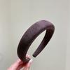 Coreano High Cranial Top Sponge Hairband Wide-brimmed Pressed Hairpin Elegante Retro High-end All-match Outono e Inverno Headband Headwear para Mulheres