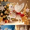 2027 Año del Borrego de Fuego Rojo Mascota Año del Borrego Próspero Regalo de Reunión Anual Colgante Regalo de Año Nuevo Borrego de Acrílico Original