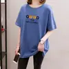 Nova Camiseta de Manga Curta para Mulheres 2026, Verão, Caimento Solto, Comprimento Médio, Tamanho Grande, Rejuvenescedora, Esconde a Barriga, Top Emagrecedor