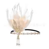 1920 headwear de mascarada feminino metal folha pena head wear mesmo estilo Gatsby festa única moda faixa de cabelo
