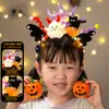 Faixa de Cabeça de Halloween, Bastão Torcido Brilhante, Lanterna de Abóbora, Pacote de Material DIY para Crianças, Acessório Divertido para Festa, Adereços de Fantasia