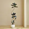 Plantas Verdes Artificiais, Árvore de Borracha Preta de Luxo de Alta Qualidade, Figueira Lira, Árvore Decorativa Artificial de Chão de Alta Qualidade para Sala de Estar Interna