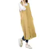 Gola Redonda Uniboto Cor Sólida Sem Mangas Aparência Emagrecedora Saia Evasê 2025 Novo Estilo Japonês Vestido Colete Solto Vestido Longo