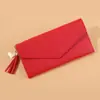 Al por mayor 2025 Nueva Cartera Larga para Mujer Tendencia Estilo Coreano Cartera de Estudiante Moda Colgante de Corazón Cartera con Hebilla de Borla