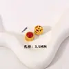 Cuentas Espaciadoras Estilo Antiguo Chapadas en Oro con Incrustaciones de Piedra Roja del Sur Imitación para Pulseras de Abalorios Hechas a Mano para DIY, Cuentas con Agujero Pasante, Accesorios del Año del Caballo