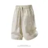 2026 Nuevos Pantalones Cortos de Verano Simples Casual Estilo Japonés Rayados de Cinco Puntos Pantalones de Hombre Estilo Hong Kong Moda de Verano Elásticos Versátiles