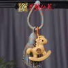 Colgante de Cadena para Teléfono Móvil Talla de Caballo de Palosanto Yiming Xianyuan Arena Verde Arcoíris Llavero de Caballo Tallado en Madera Creativo